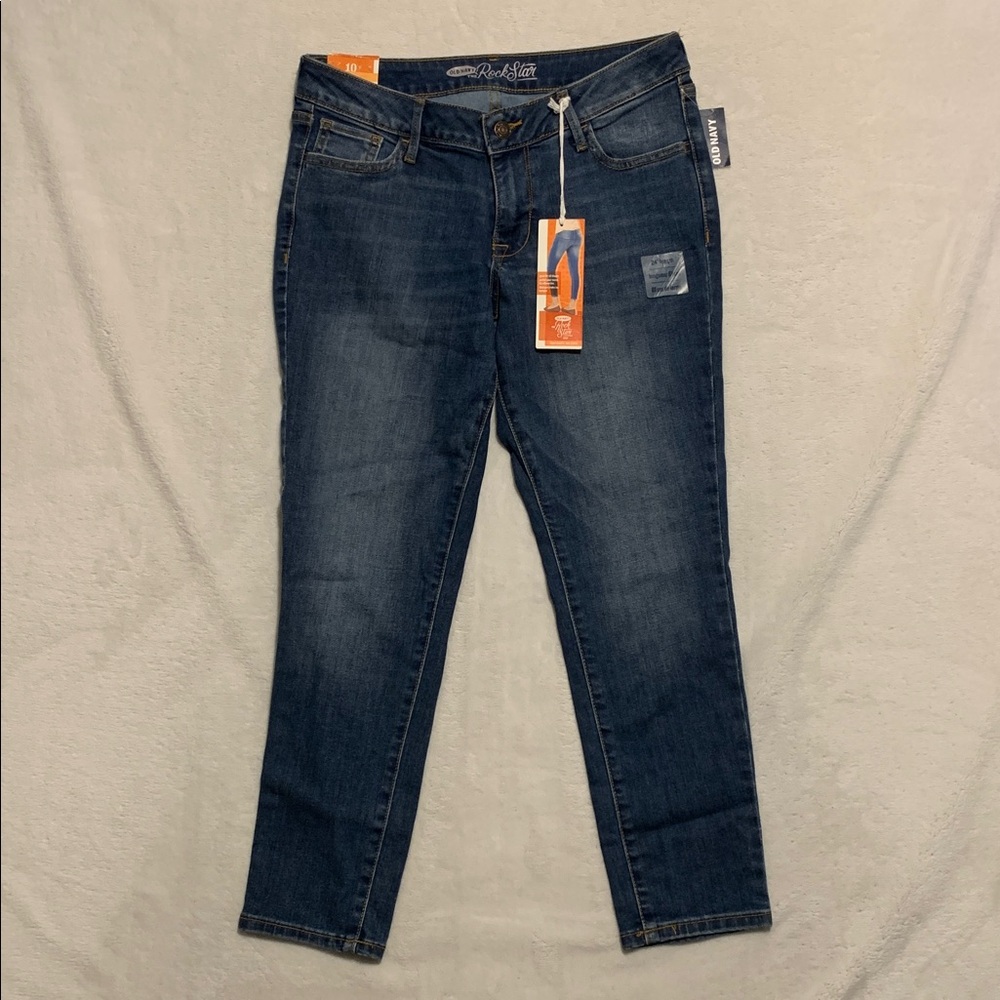 New Old Navy Womens Rockstar Crop Jeans Size 10
